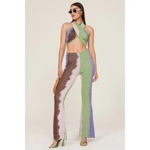 NWT House of Sunny She's Electric Halter Top in Multi